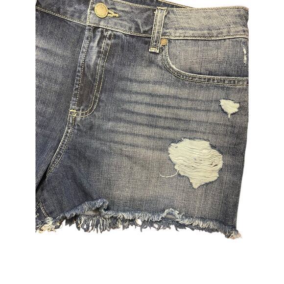 Paige Women 30 Denim Shorts Daryn Short Raw Hem Distressed Light Blue - Picture 5 of 10